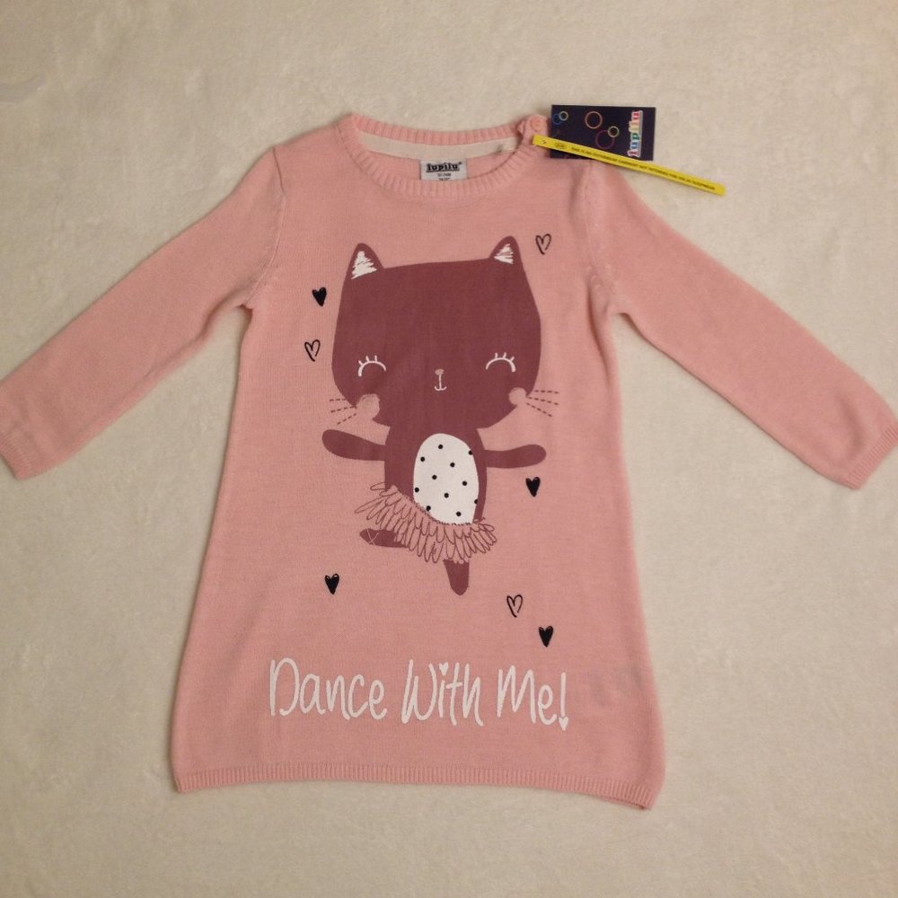 Lupilu Pink 12-24 mo. Sweater Dress "Dance With Me"